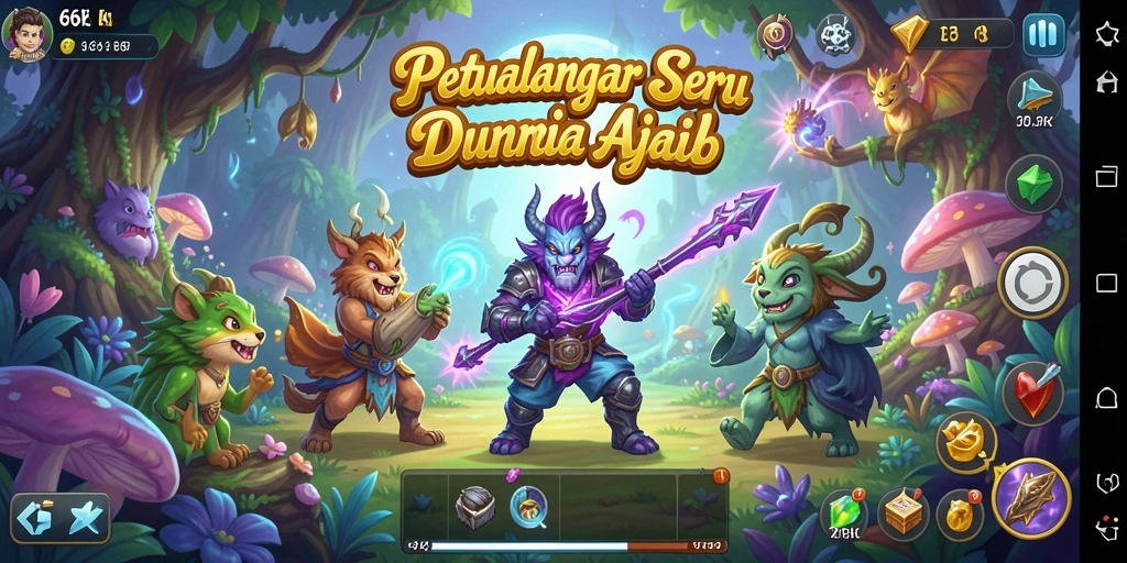 Screenshot gameplay seru dalam petualangan menantang di 66K.