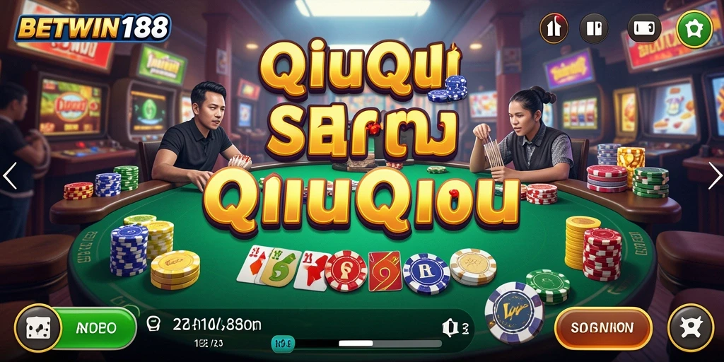 Screenshot BETWIN188 menunjukkan gameplay seru QiuQiu dengan antarmuka menarik.