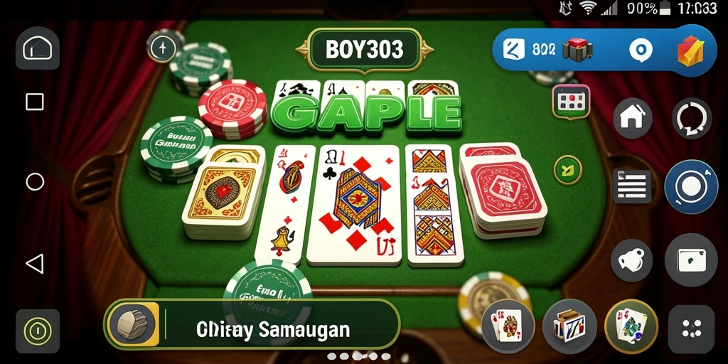 Tampilan gameplay menarik dari BOY303 dalam permainan Gaple.