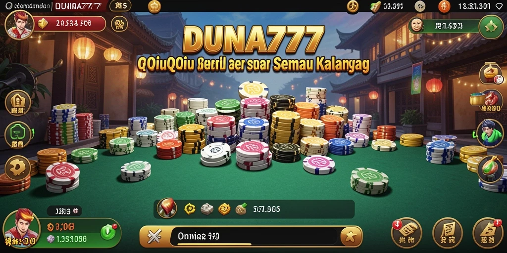 Gameplay seru DUNIA777 yang menampilkan keseruan QiuQiu.
