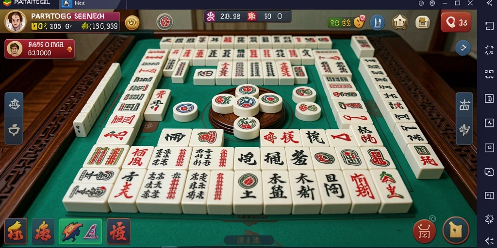 Tangkapan layar game Mahjong dengan gameplay seru.