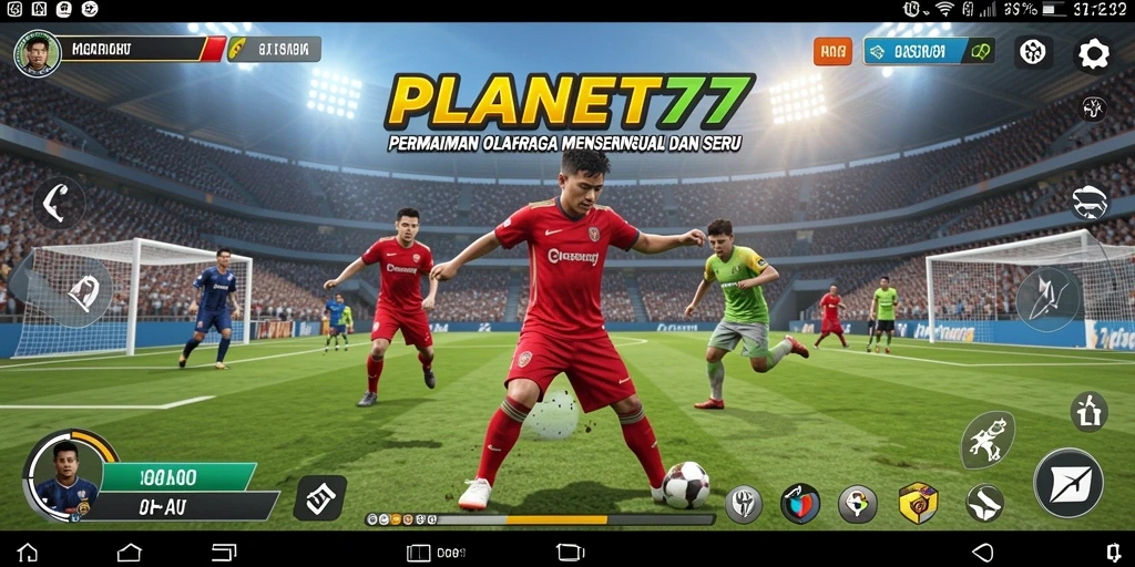 Screenshot gameplay <strong>PLANET77</strong> menampilkan aksi seru dalam olahraga.